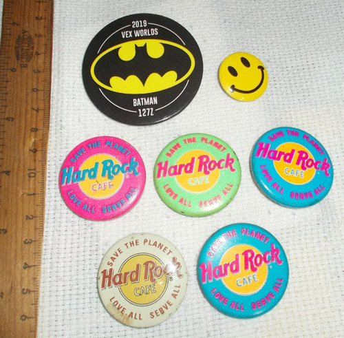 7 Pin, Hard Rock Cafe, Botones, Batman, Sonria, Pins, Pin