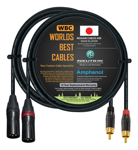 Cable Interconexion Audio Amphenol Acpl Rca Neutrik Macho -