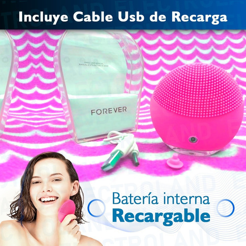 Limpiador Facial Masajeador Recargable Usb Forever Lina 2