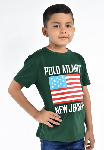 Polera New Jersey Verde Sicamore Para Niño