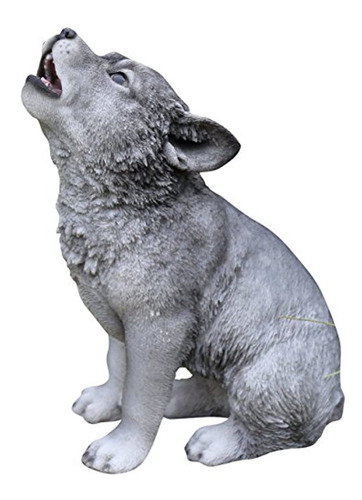 Estatua De Lobo Aullando Cachorro Estatua