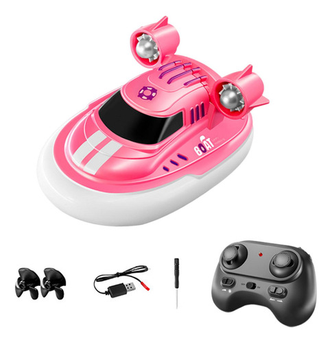 Barco Rc 1/32 Para Niños, Barco De Control Remoto, Rosa