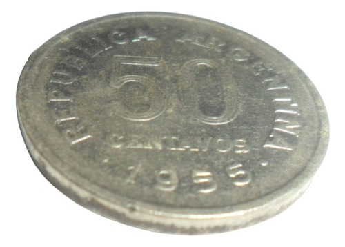 Moneda Argentina 50 Centavos 1955 (Usado)