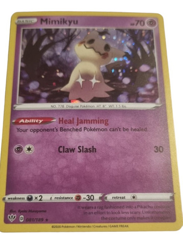 Mimikyu Holo Rare   Pokémon Tcg Original+10 Cartas