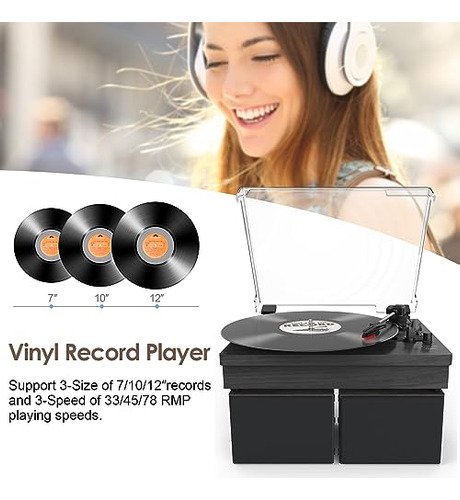 Tocadiscos Con Altavoces Estéreo Dobles, Tocadiscos De Vinil