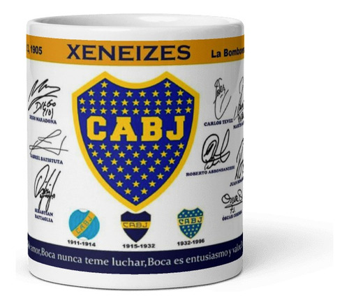 Taza Ceramica - Boca Juniors Firmas Plantel 