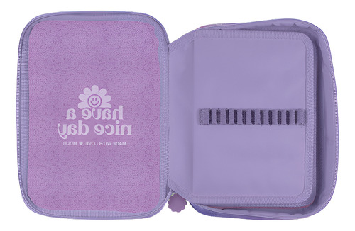 Cartuchera Translucida Glitter Box Have A Nice Day Multi Color Transparente