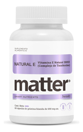Complejo De Vitamina E, Vit E 60 Softgels, Natural E, Matter