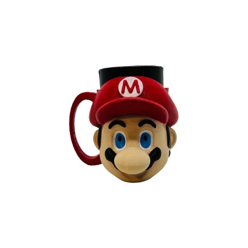 Taza Mario Bros Impresión 3d Pintado A Mano