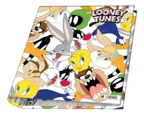 Carpeta Escolar Mooving Nª3x40 Licencia Looney Tunes