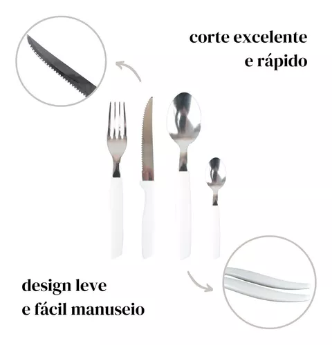 Jogo de 6 Colher de Sobremesa para Cozinha Restaurante Buffet