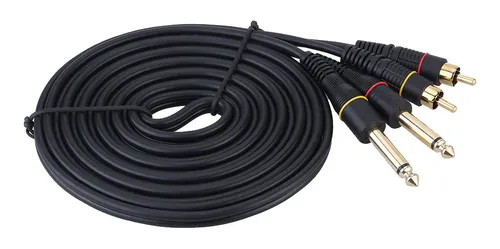comprar 10 Pies Dual Rca Macho Jack A Dual 6,35 Mm 1\u002F4 Ts Macho Plug
