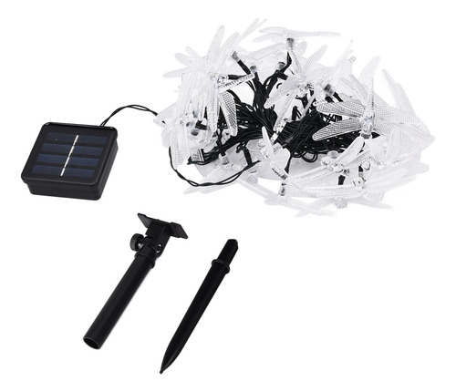 Guirnalda De Luces Solares Con Forma De Libélula, 30 Led, Al
