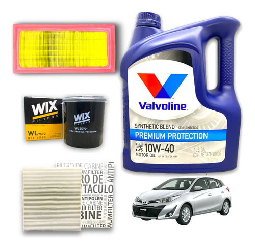 Kit Aceite 10w40 Y 3 Filtros Toyota Yaris 1.5 Desde 2018 