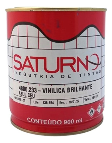 Tinta Vinílica Brilhante Azul Céu 900ml Saturno 4800.233