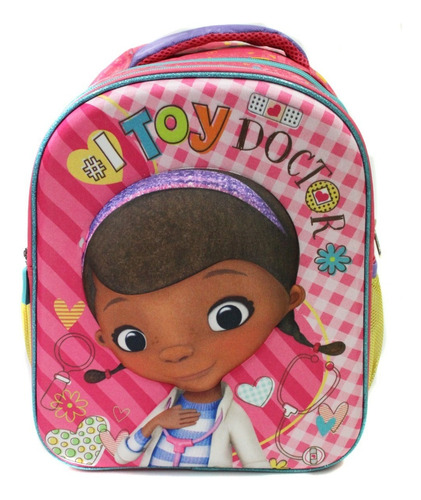 Mochila Kinder Preescolar Doctora Juguetes Disney Color Rosa