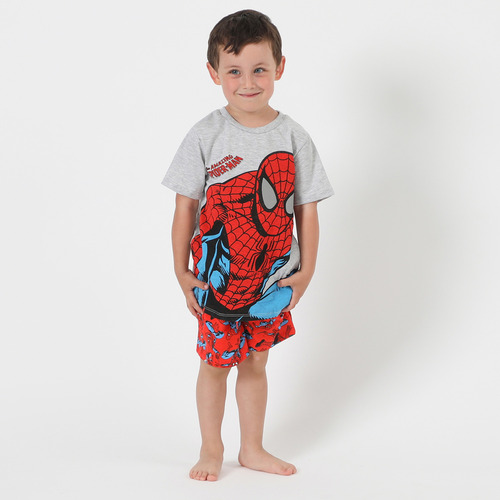 Pijama Corto Niño Spiderman Gris I Marvel