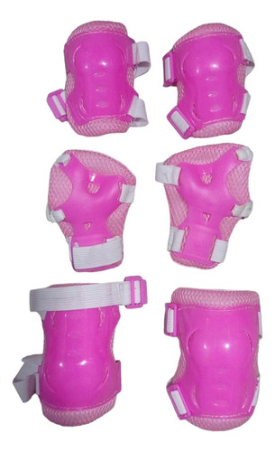 Set De Proteccion Deportes Para Niña Rosa. Rodillera