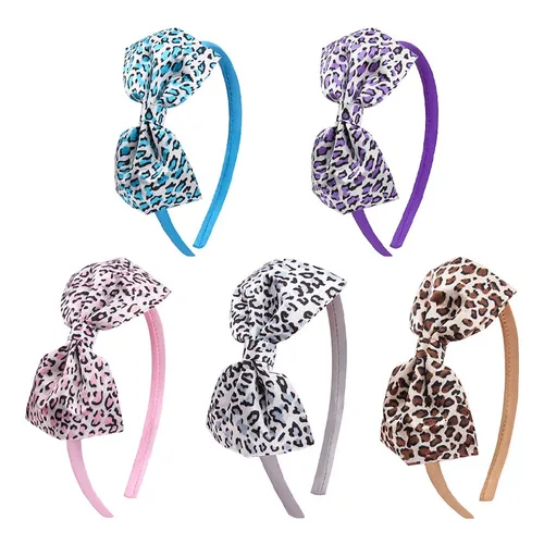 5 Piezas Con Forma De Lazo Patrón De Leo Aros Para El Pelo 5 Piezas Con Forma De Lazo Patrón De Leo Aros Para El Pelo