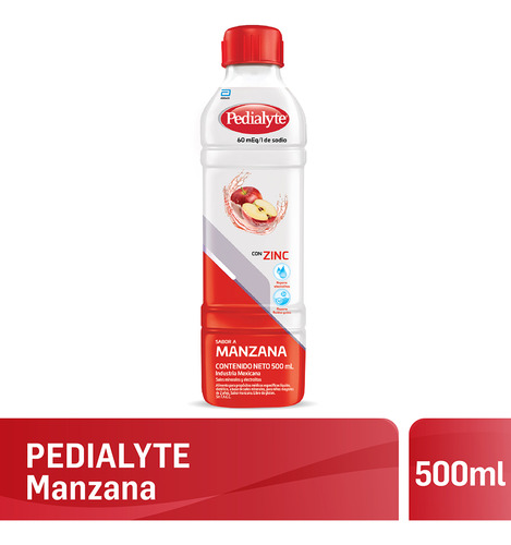 Pedialyte Suplemento Rehidratante Manzana 500ml X 6u