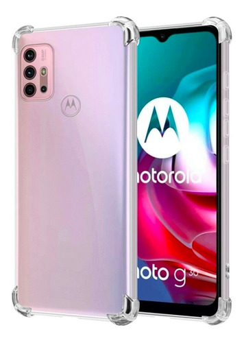 Carcasa Para Motorola G30 Transparente Antigolpe