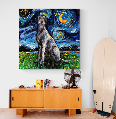 Cuadro Lienzo Tayrona Noche Estrellada Perros 002 60x60cm