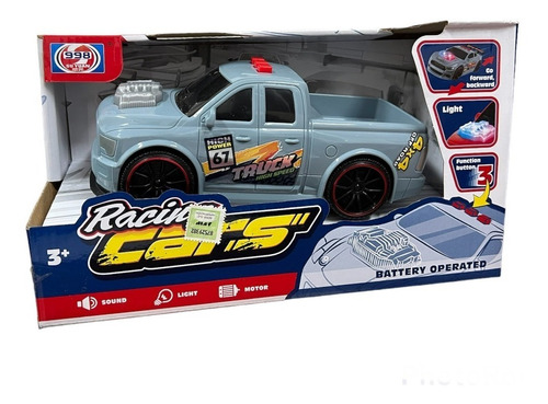 Camioneta Racing Cars Con Luz Y Sonido 23cm 6742