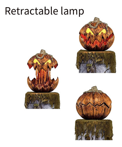 Aterradora Linterna Extensible Tipo Jack-o-lantern Para Deco