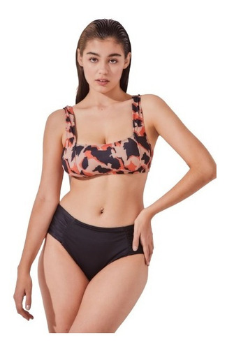 Bikini Top Cuadrado Tiro Corto C/frunce Comfy Sweet L. 76423