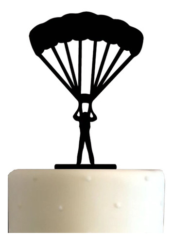 Cake Topper Adorno Torta - Paracaidista Paracaídas 