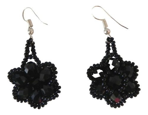 Aretes Artesanales Chiapanecos En Color Negro