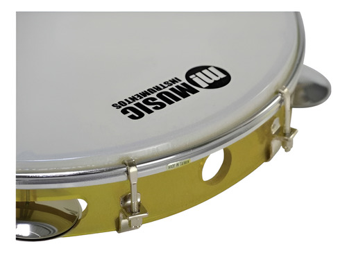 Pandeiro 12 Acrilico Pele Leitosa Phx Amarelo 983yl Com Capa