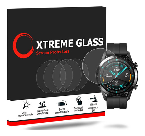 2 X Peliculas Xtreme Glass Para Huawei Watch Gt 2 46mm