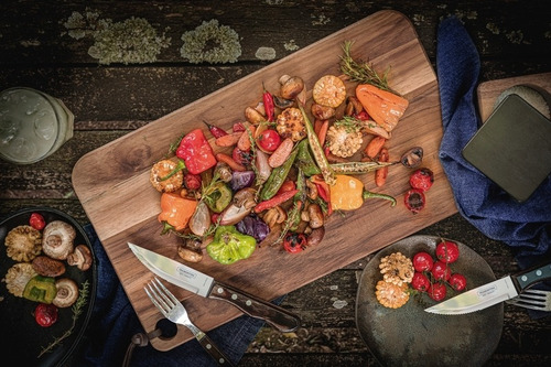 Faqueiro Churrasco Jumbo Tramontina 12 Pç Polywood Castanho