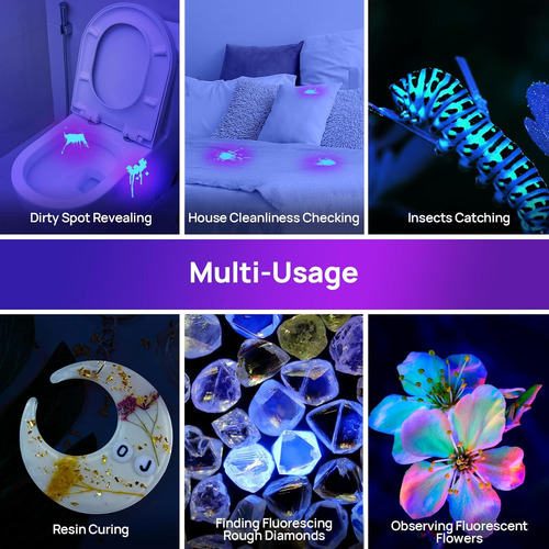 Linterna Uv De Luz Negra, Consciot 12 Led 395nm Ultravio...
