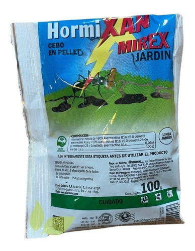 Hormiguicida En Cebo Hormixan Mirex 100gr