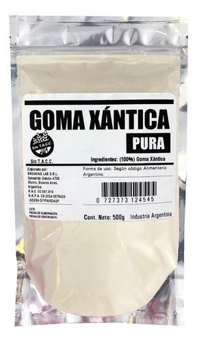 Goma Xántica Xantana Sin Gluten - Sin Tacc Calidad! - 500g