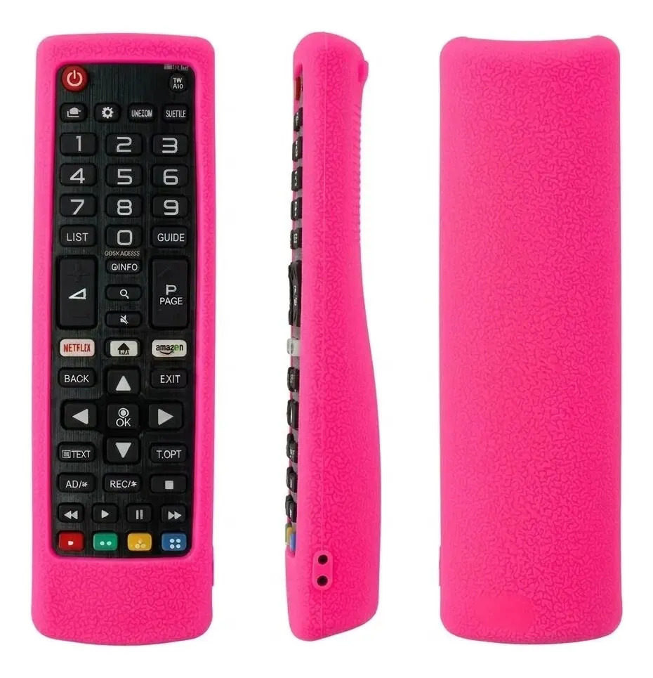 Capa De Silicone Para Controle Remoto Tv LG Smart Universal Rosa