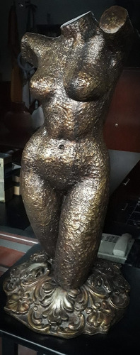 Escultura De Bronce Torso De Virginia Aparicio