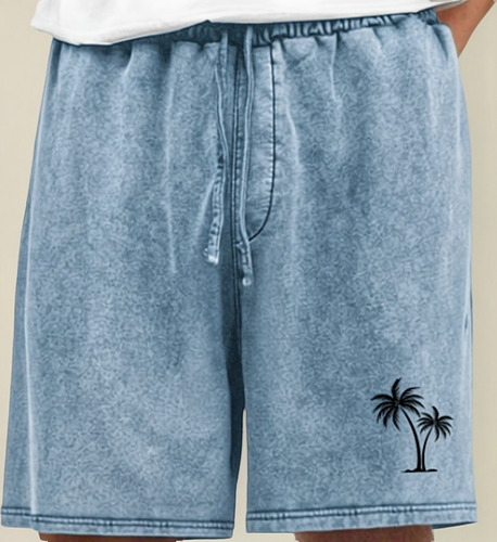 Pantalones Cortos De Algodón Para Hombre, Cintura Elástica C