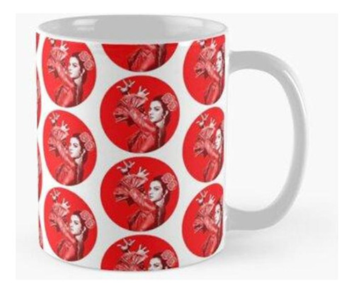 Taza Lola Flores Lunares Rojos  Calidad Premium