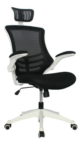 Imagen 3 de 6 de Silla De Oficina Polonuevo Marco Blanco Ergonomico