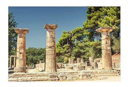 Lfeey 5 X 3ft Antiguo Grecia Santuario Pilar Telon De Fondo
