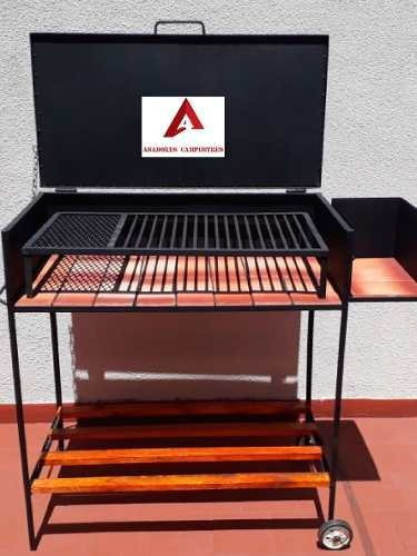 Parrilla móvil Asadores Campestres Deluxe Familiar 1.3m de ancho 1.1m de alto 50cm de profundidad