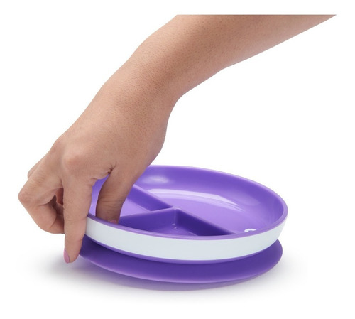 Imagem 3 de 3 de Prato Infantil Munchkin Com Divisória Ventosa Bebe Envio 24h