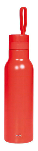 Garrafa Térmica Com Alça 500ml Em Aço Inox Vermelha Mor