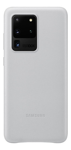 Case Samsung Leather Cover Para Galaxy S20 Ultra  Gris