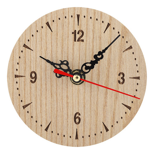 Reloj De Pared Vintage Redondo De Madera Con Enchufe Británi