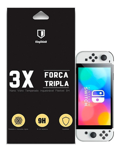 Película Nintendo Switch Oled Kingshield Vidro(2xunid Fosca)