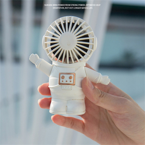 D Cute Astronaut Ventilador De Escritorio Portátil Con Bolsi